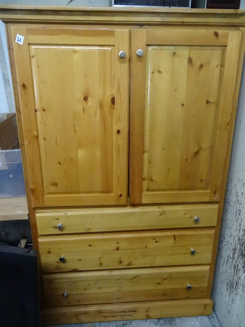 Wood Cabinet with 2 Doors