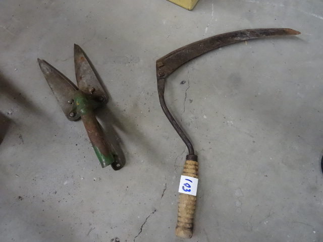 Vintage Hand Scythe and Clippers