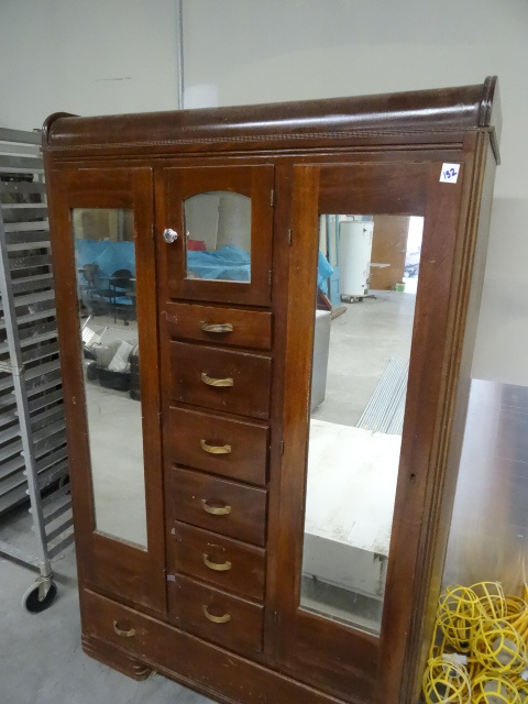 Vintage Cedar Lined Wardrobe Cabinet