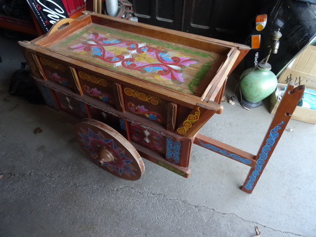 Decorative Beverage Snack Cart