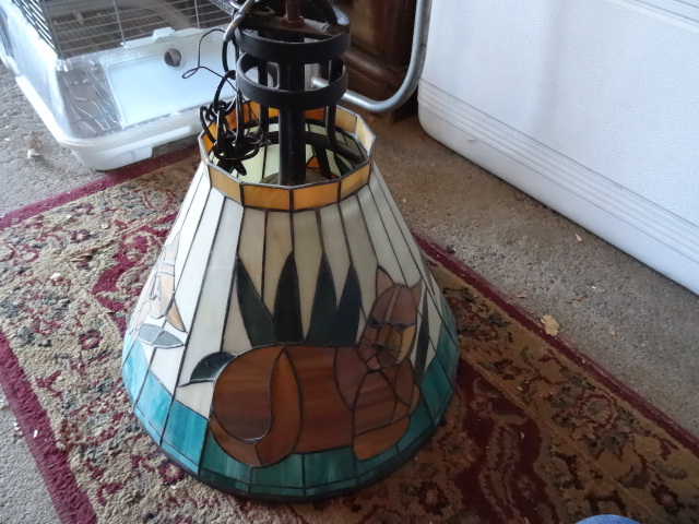 Stained Glass Cat Chandelier 16