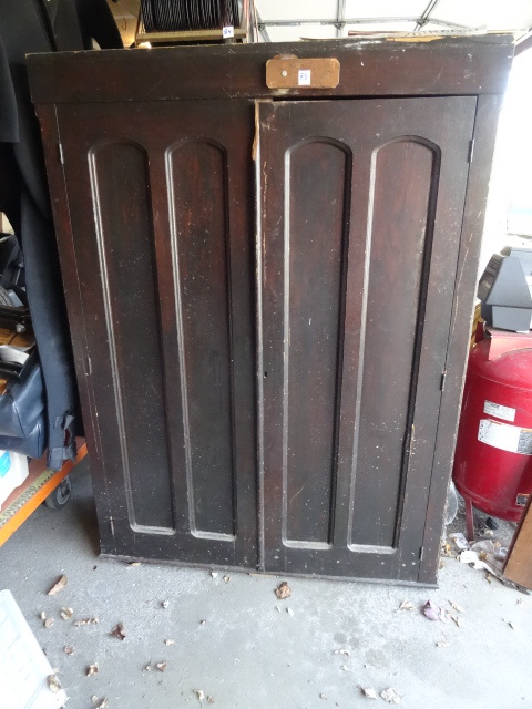 Antique Wood Cabinet 49 X 18 X 67