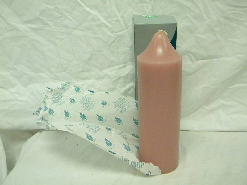 lot 213 image: Partylite Mauve 3x9 Scented Pillar Candle