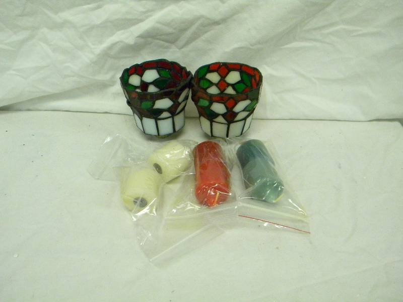 lot 218 image: Partylite Holly Votive Set
