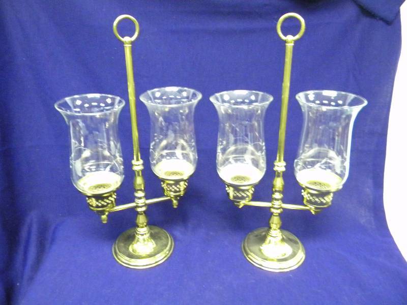 lot 281 image: Princess House Brass Candelabra Lot