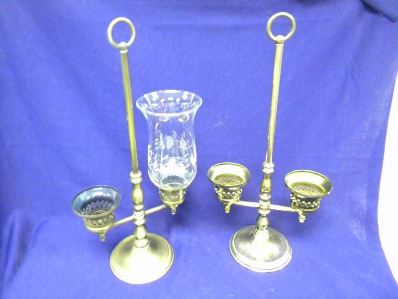 lot 282 image: Princess House Brass Candelabra Lot