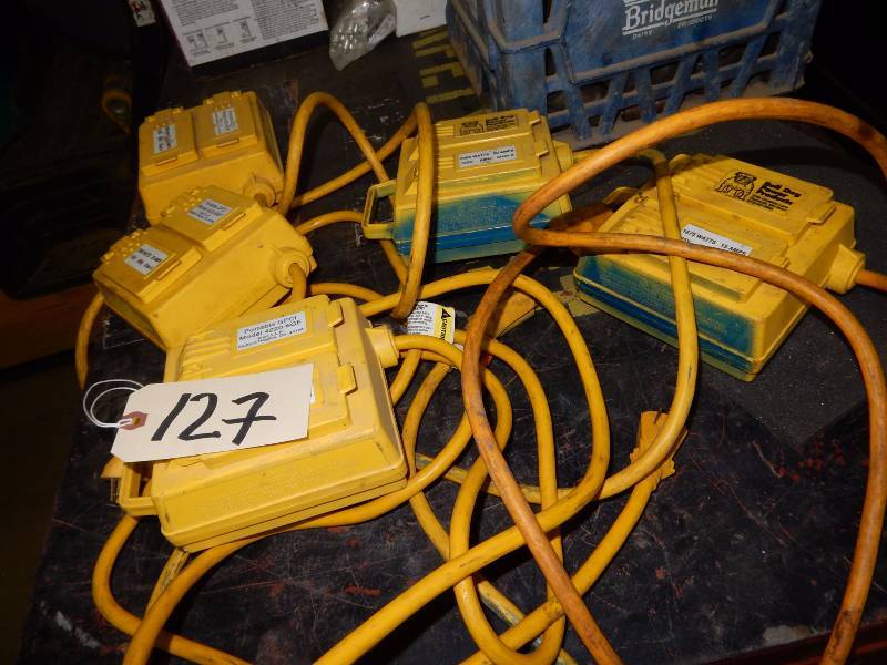 5 electrical Boxes..  Portable GFCI Model 4220-6GF.. 6 ft cords