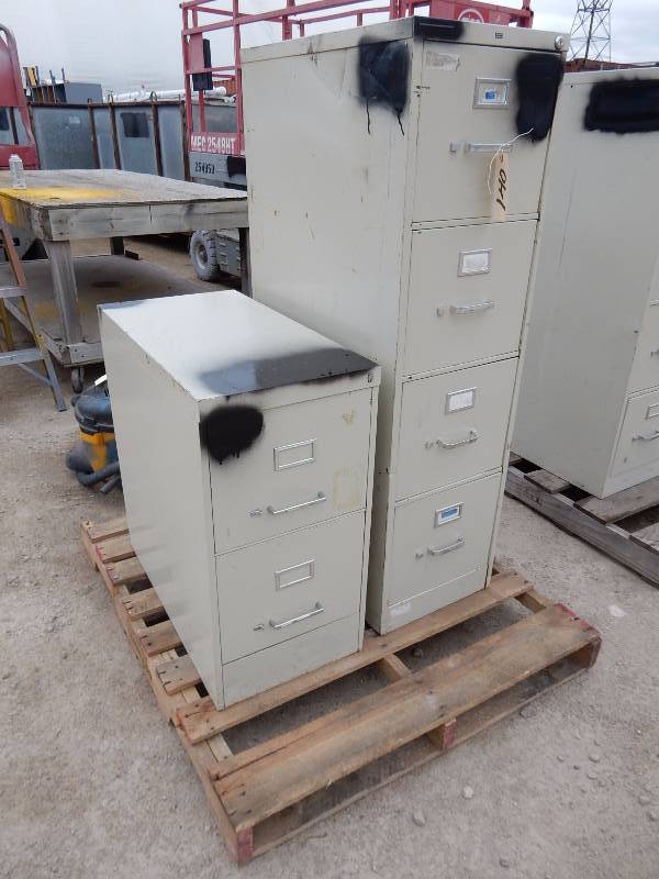 2 File Cabinets.. 1, 2 drawer letter size  1, 4 drawer letter size