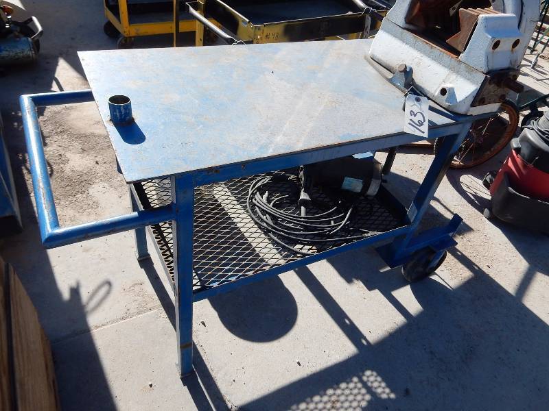 Heavy Duty work table with Mounted George Fisher Unit.  Untested