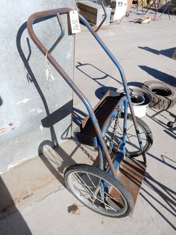 2 tank cart with spoked wheels