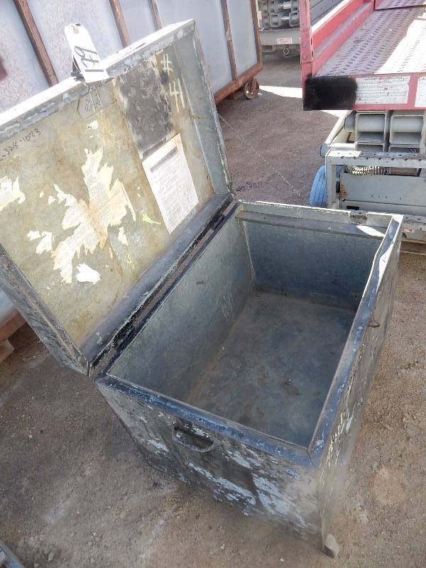 Steel job box on wheels.. 36in x 24in x 30in.. Latch works