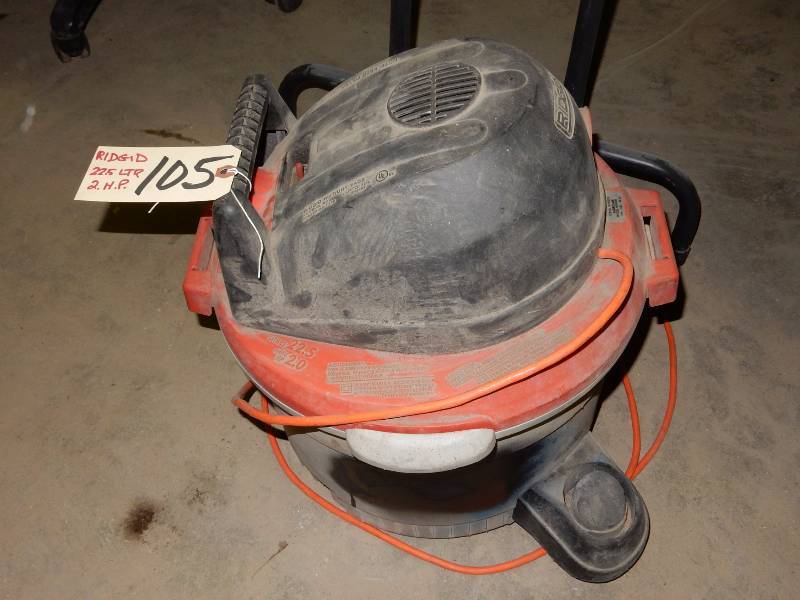 Ridgid, 22.5 ltr and 2H.P. Wet Dry Vac