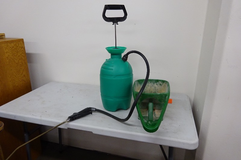Spray bottle and seed spreader