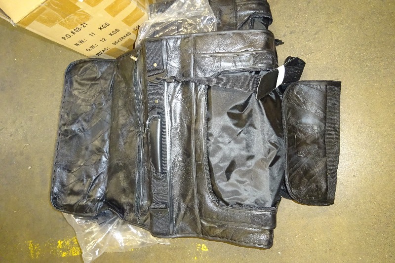 Leather garment bags