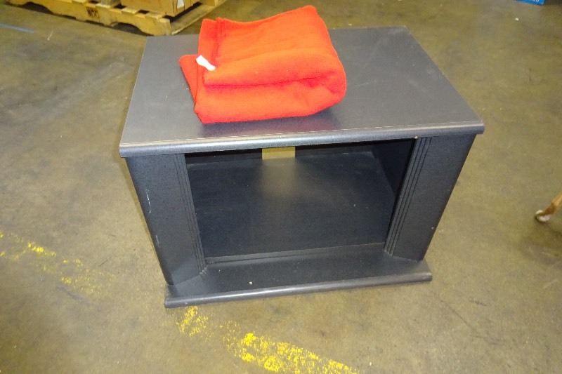 Entertainment stand and blanket