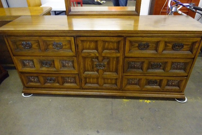 Dresser with mirror