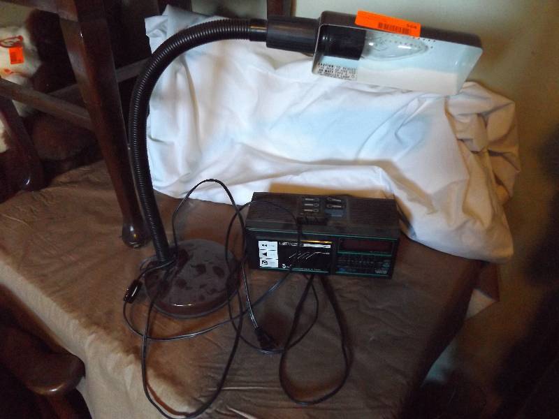 Clock Radio and Flexible Lamp