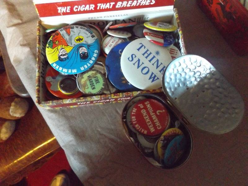 Pins in Cigar Box