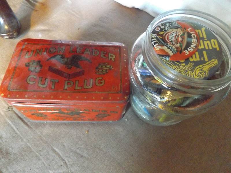 Pins in Vintage Containers