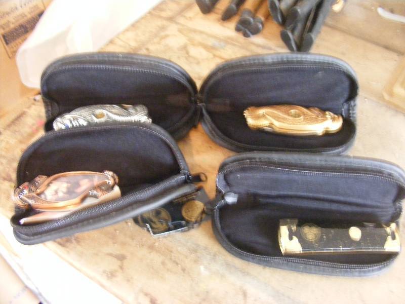 4 Franklin Mint Collectors Knives in Cases