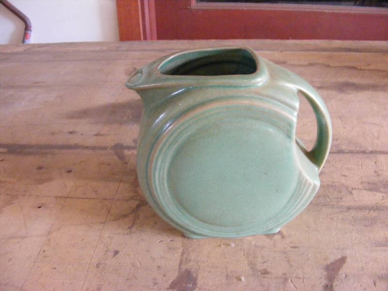 Pale Green Pottery Round Pitcher