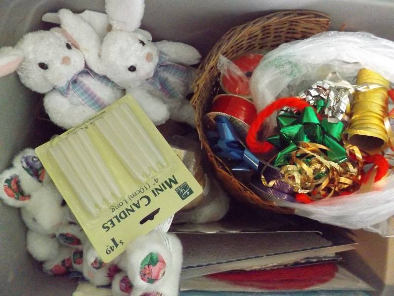 Ribbons, Bunnies, Wicker Basket, more
