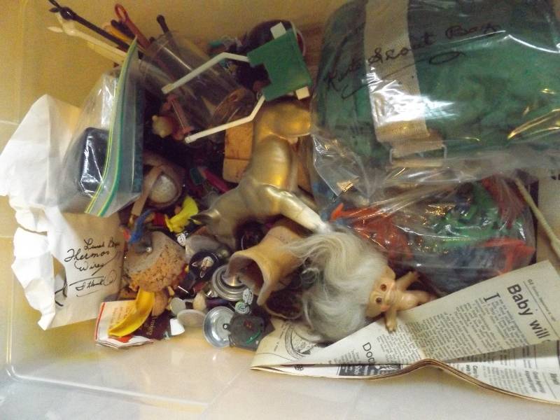Tote of Vintage and Collectibles