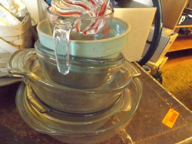 Stack of Glass Mixing Bowls, more