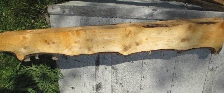 Pine wood slab, 87 long, 11 wide,...