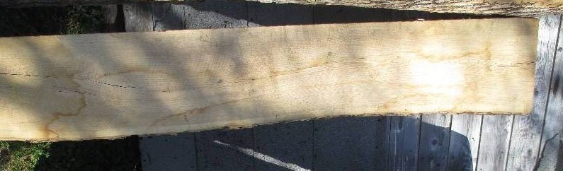 Ash wood slab, 111 long, 18 wide,...