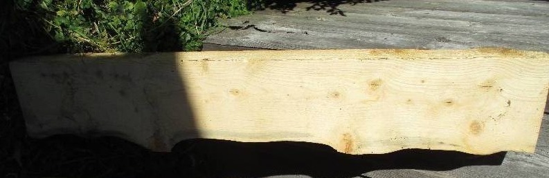 Pine wood slab, 5 feet long, 10 wi...