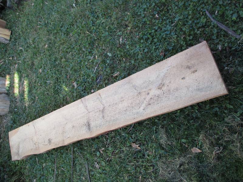 Pine wood slab, 81 long, 12 wide,...