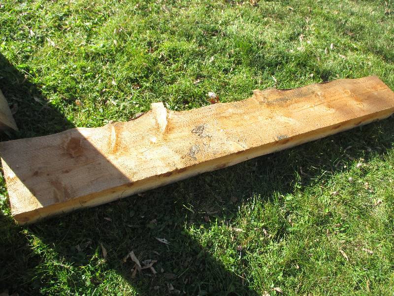 Pine wood slab.  7 feet long.  11 ...
