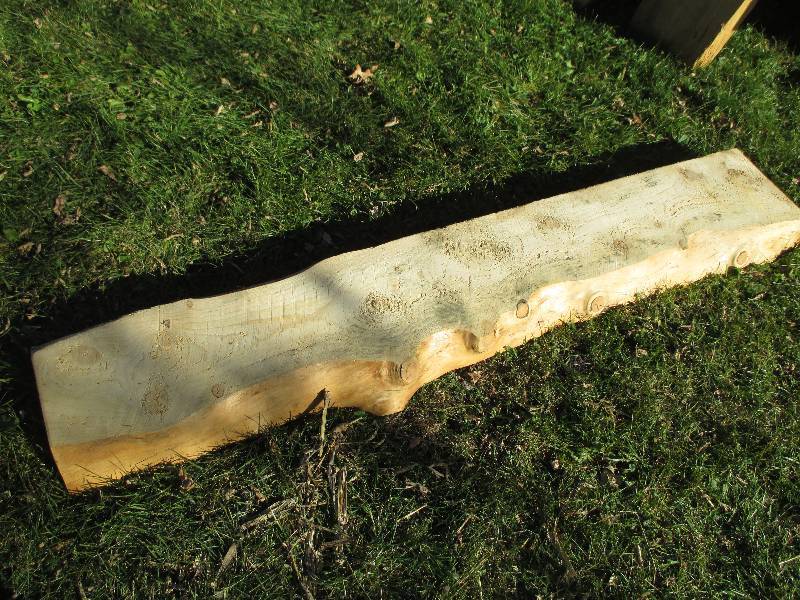 Pine wood slab, 7 feet long, 13 wi...