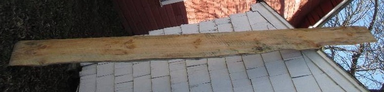 Pine wood slab, 142 long, 11 wide...
