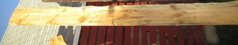 Pine wood slab, 12 feet long, 11 w...