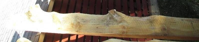 Pine wood slab, 118 long, 12 wide...