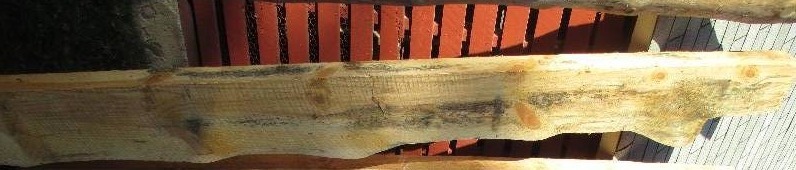 Pine wood slab, 120 long, 11 - 12...