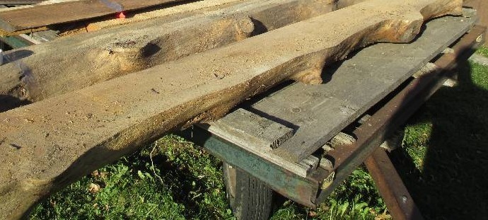 Pine wood slab, 147 long, 12 wide...