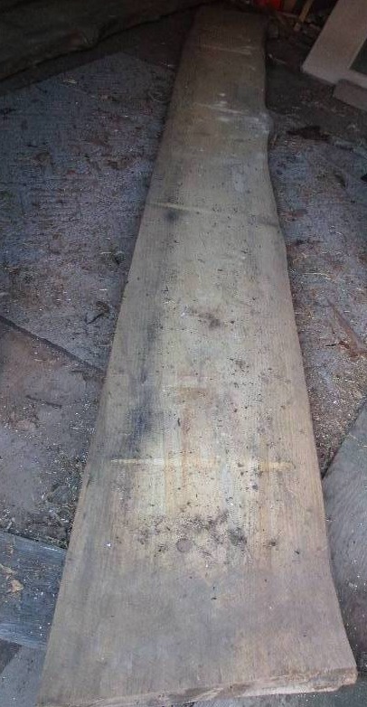 Pine wood slab, 12 feet long, 16 - ...
