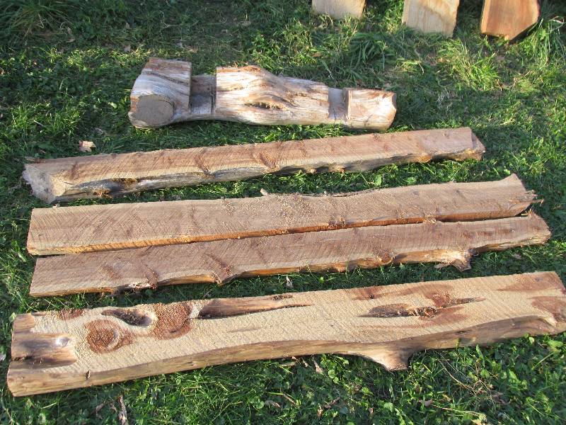 4 cedar wood planks, each is 6 feet...