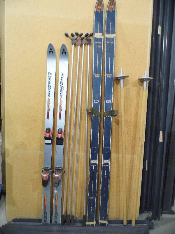 Skis, Poles, Shuffle Board Poles