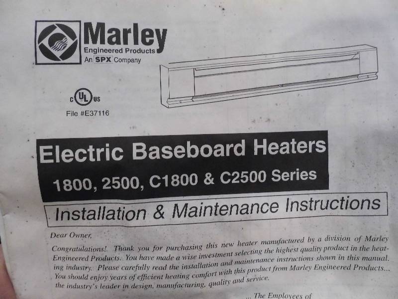 2 Baseboard Electric Heaters