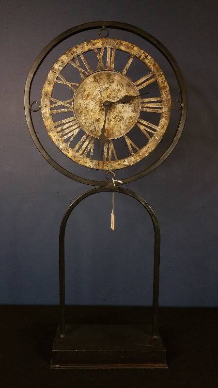lot 12 image: Metal Dcor Floor Clock