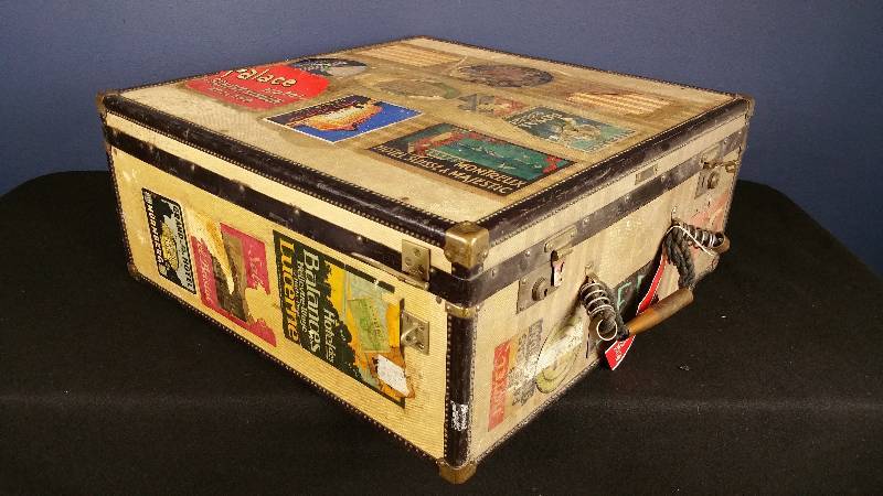 lot 33 image: Antique Oshkosh Chief Wardrobe Luggage Suitcase