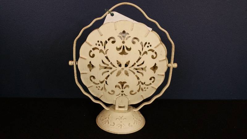 lot 52 image: Distressed Country White Metal Tea Service