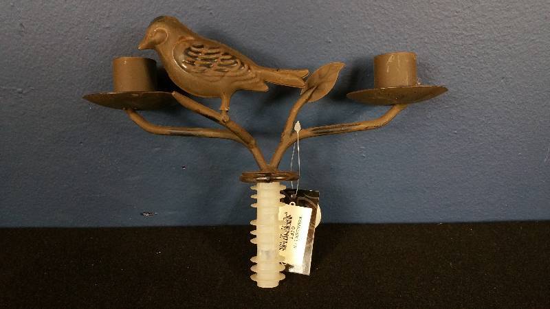 lot 58 image: Metal Bird Candle Holder & Bottle Stopper