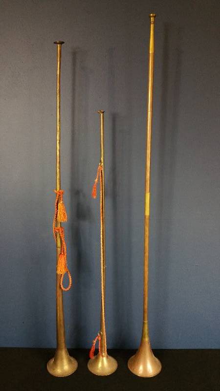 lot 91 image: Tall Brass Trumpets