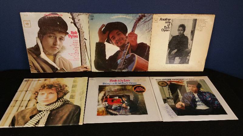 lot 123 image: Lot of (6) Bob Dylan Vinyl Records - Includes 1st Album