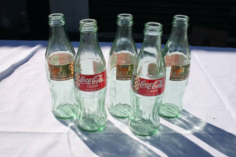 Special Edition Coca Cola Bottles from 1998 UT National Chamiponship Win